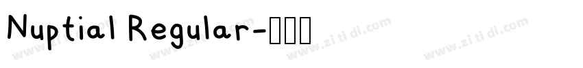 Nuptial Regular字体转换